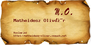 Matheidesz Olivér névjegykártya